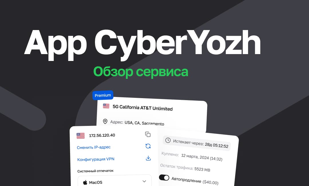 Обзор сервиса “App CyberYozh”