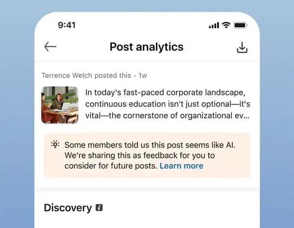 LinkedIn скоротив покази низькоякісного ШІ-контенту
