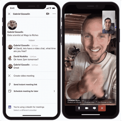 LinkedIn video meetings