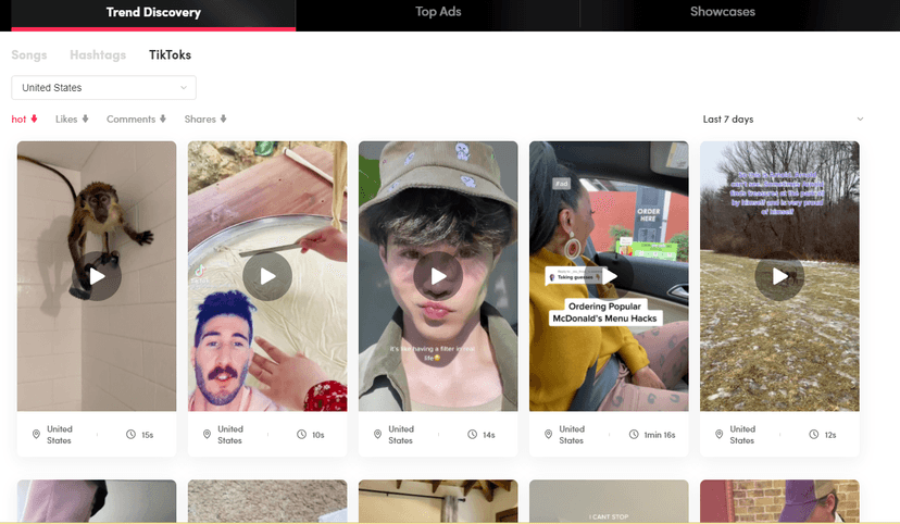 Бесплатно мониторим тренды и креативы для TikTok
