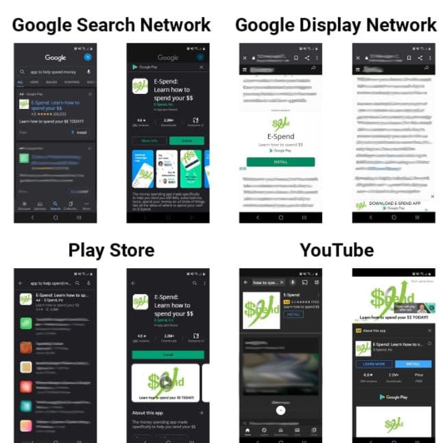 Где показывается реклама в Google UAC